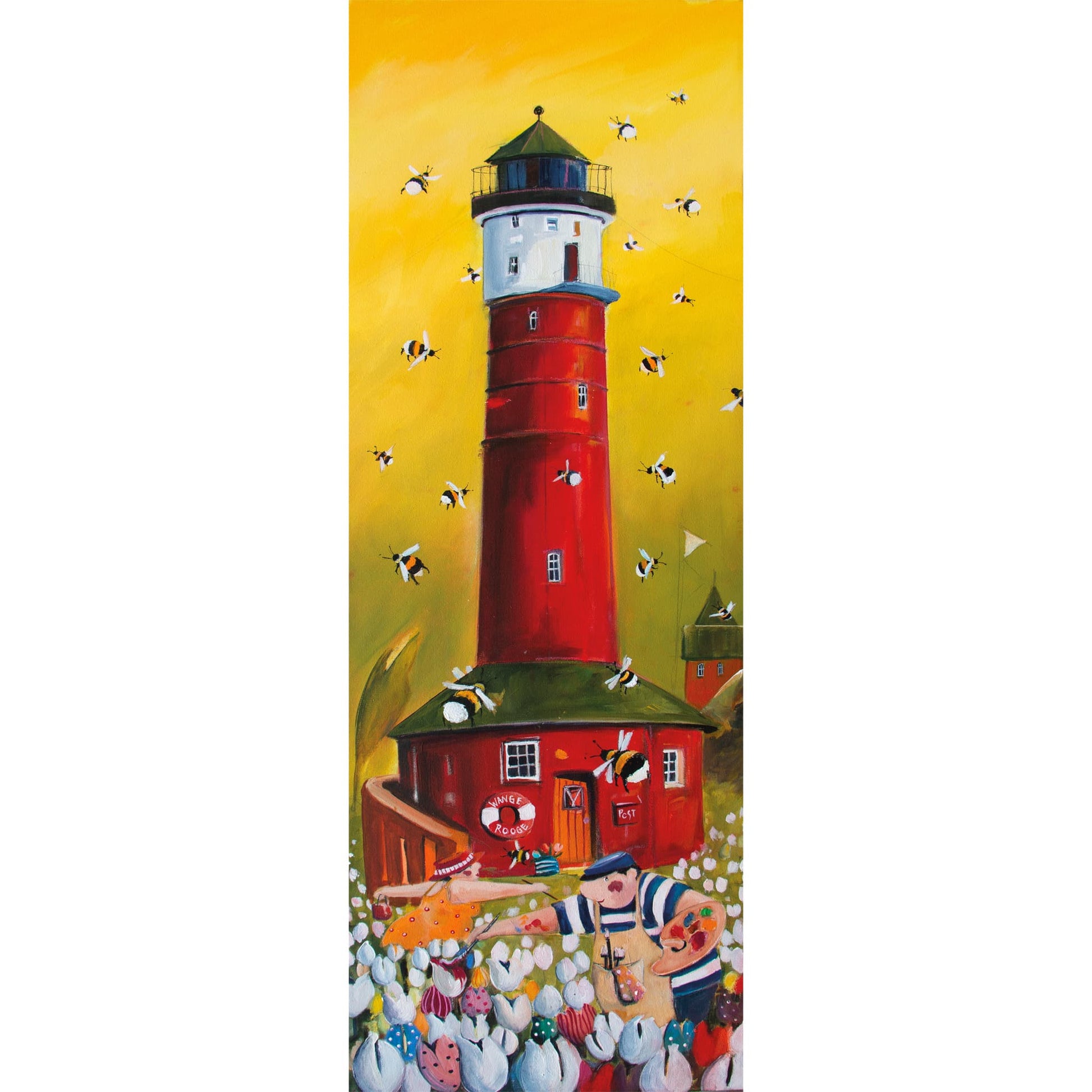 Wangerooger Leuchtturm gemalt von Nicole Wenning