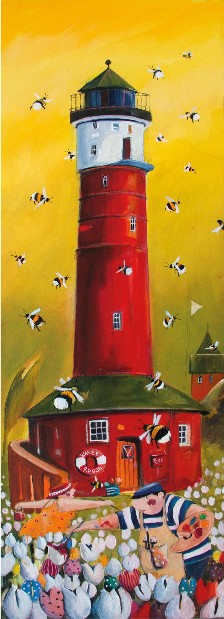 Wangerooger Leuchtturm gemalt von Nicole Wenning