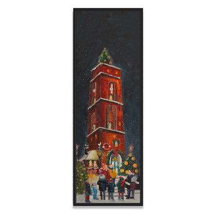 Borkum "Weihnachten am Turm" Leinwanddruck auf Keilrahmen - Atelier am Meer 