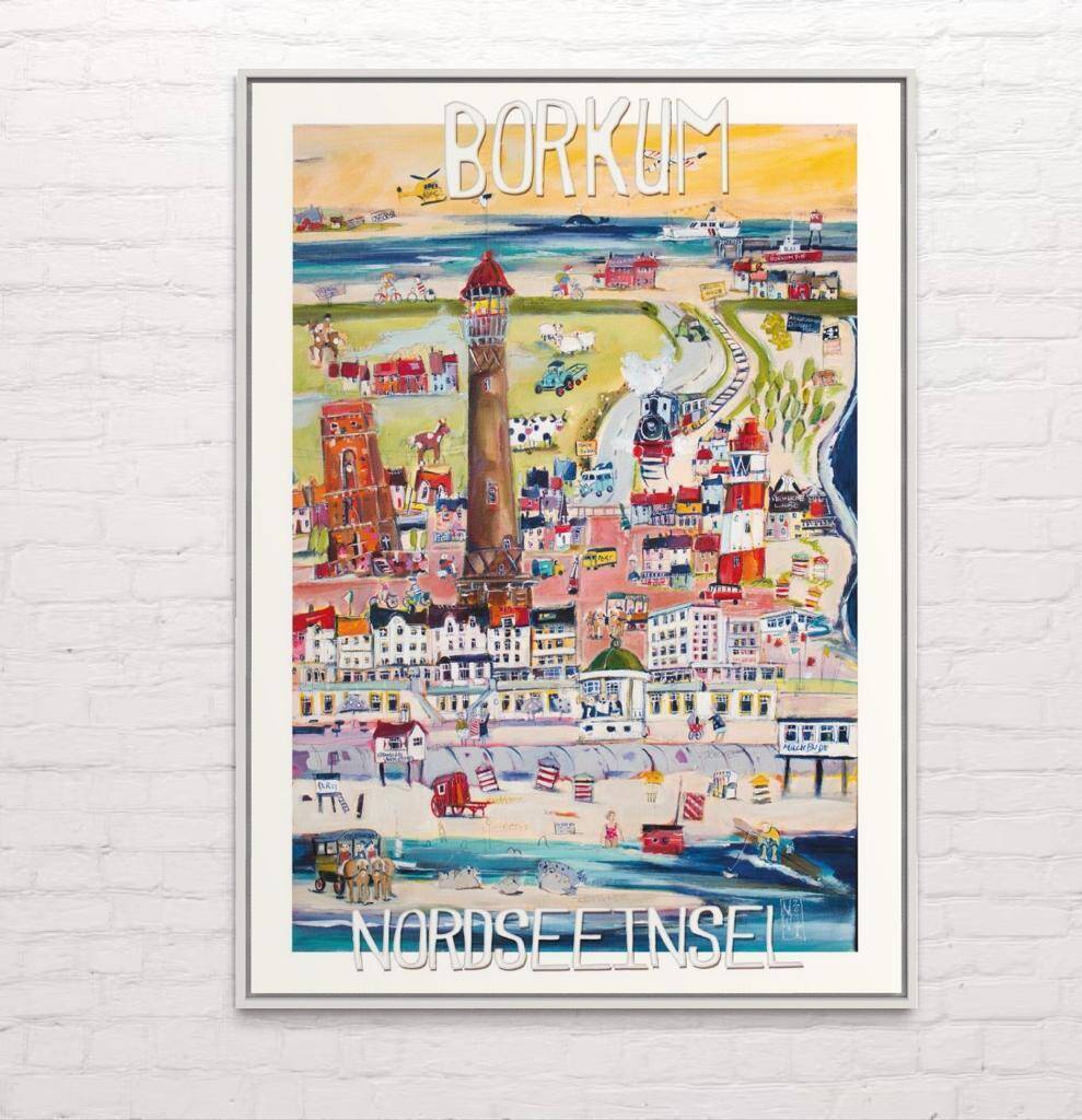 Insel Wimmelbild - Fineart Druck - Atelier am Meer 