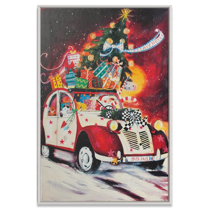"Der Weihnachtsmann steuert eine Ente." - Leinwanddruck auf Keilrahmen - Atelier am Meer 