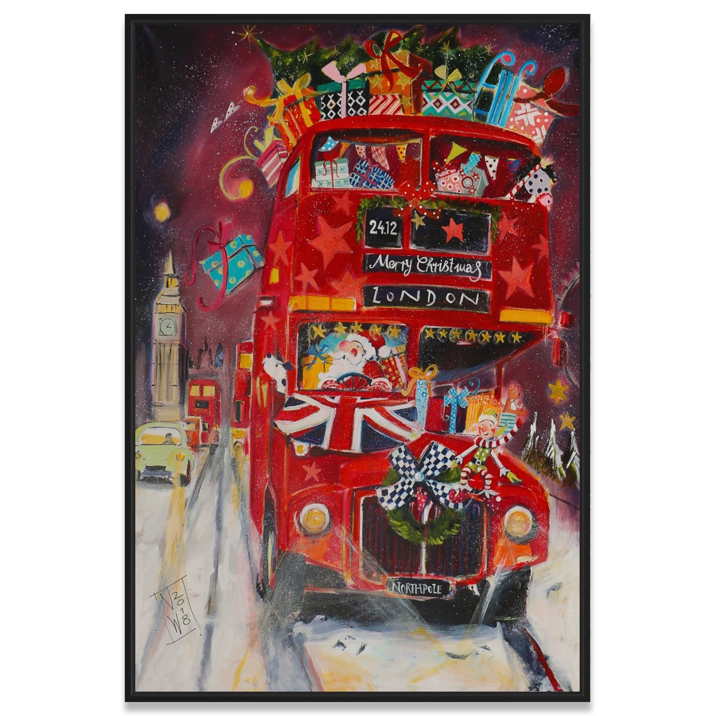 XMAS in London - Leinwanddruck auf Keilrahmen - Atelier am Meer 