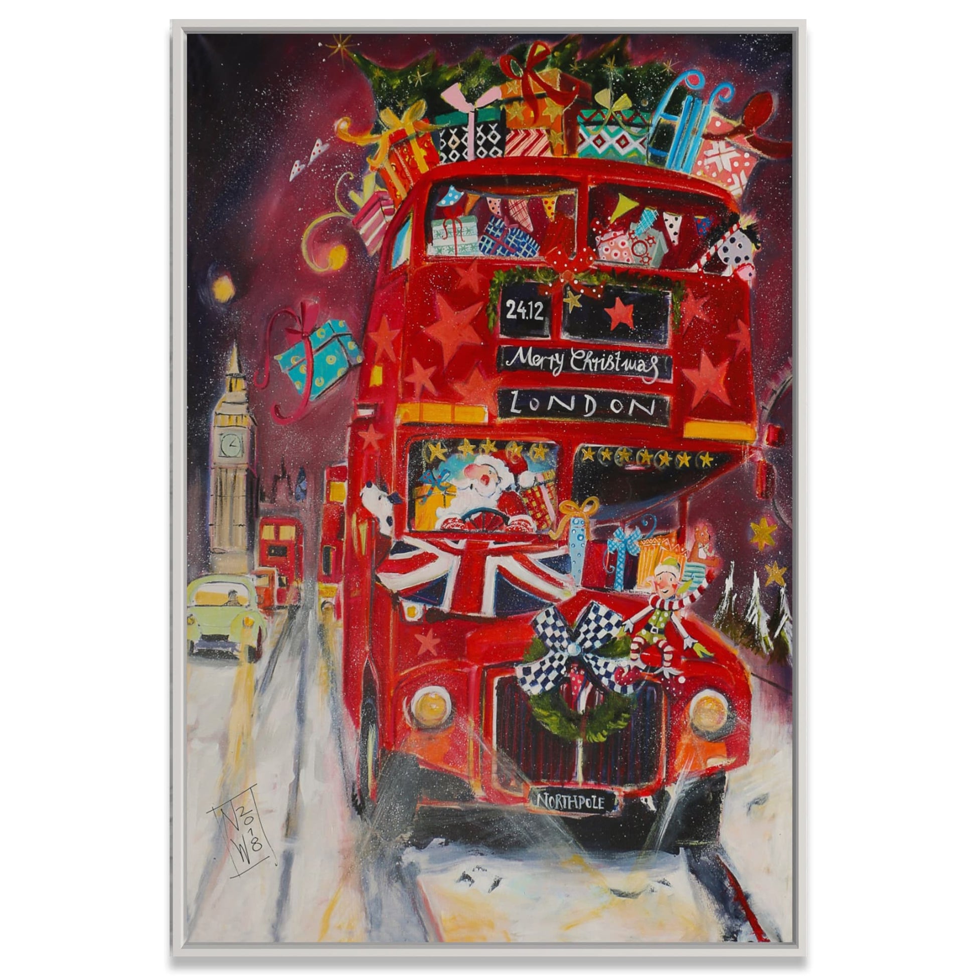 XMAS in London - Leinwanddruck auf Keilrahmen - Atelier am Meer 