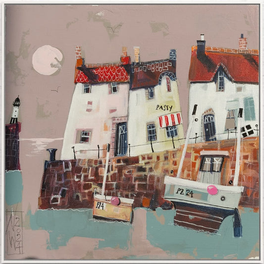 "Pasty in the harbour" - Leinwanddruck auf Keilrahmen - Atelier am Meer