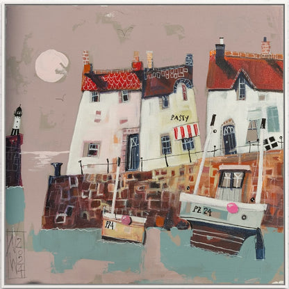 "Pasty in the harbour" - Leinwanddruck auf Keilrahmen - Atelier am Meer 